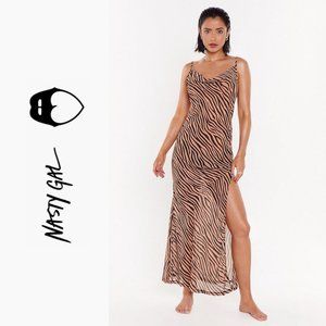 NWT Nasty Gal Zebra Cover-Up Dress - Small 6